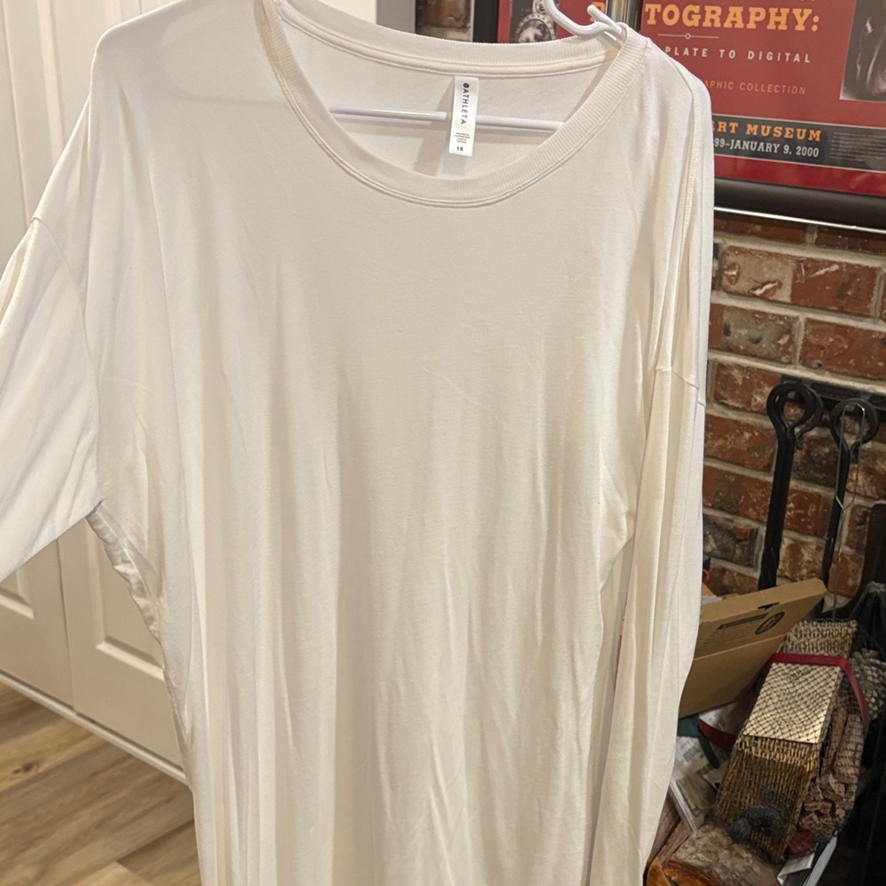 Athleta White Long Sleeve Shirt